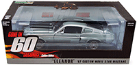 Show product details for Greenlight - Eleanor from "Gone in 60 Seconds" - Ford Mustang Hard Top (1967, 1/18 scale diecast model car, Gray w/ Black Stripes) 12909GY