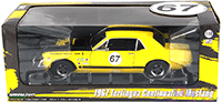 Show product details for Greenlight Racing Tribute - Ford Mustang Hard Top #67 Terlingua Racing Team (1967, 1/18 scale diecast model car, Yellow w/ Black Stripes) 12934