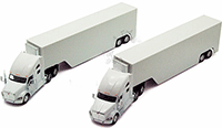 Show product details for Kinsmart - Kenworth T700 Container Truck (1/68 scale diecast model car, White) 1302WW