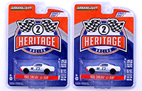 Show product details for Greenlight - Ford GT Racing Heritage Series 2 | Ford Mustang Shelby® GT-350® BP #23 Charlie Kemp (1965, 1/64 scale diecast model car, White/Blue) 13220D/48