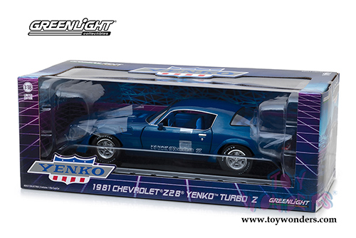 Greenlight Yenko - Chevrolet® Z28® Yenko™ Turbo Z Hard Top (1981, 1/18 scale diecast model car, Blue) 13520