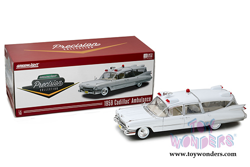 Greenlight Precision Collection - Cadillac Ambulance Hard Top (1959, 1/18 scale diecast model car, White) 18004