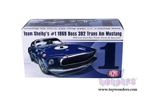 Acme - Ford Mustang Boss 302 Trans Am (1969, 1/18 scale diecast model car, Blue) 1801819B