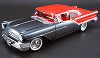 Acme - Oldsmobile Super 88 Hard Top (1957, 1/18 scale diecast model car, Charcoal Grey/ Festival Red) 1808001