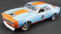 Show product details for GMP - Chevrolet Camaro #6 Gulf Oil Street Fighter Hard Top (1968, 1/18 scale diecast model car, Blue w/Orange) 18814