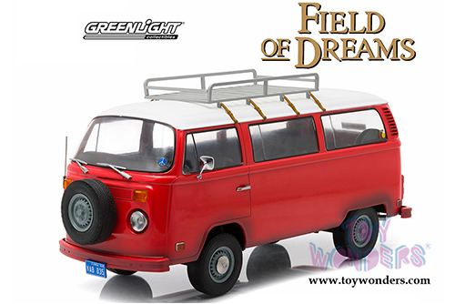 Greenlight - Artisan Field of Dreams Volkswagen Type 2 Bus (1973, 1/18 scale diecast model car, Red) 19010