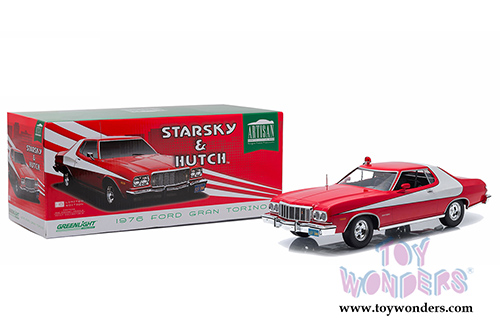 Greenlight - Artisan Starsky & Hutch Ford Gran Torino Hard Top (1976, 1/18 scale diecast model car, Red) 19017