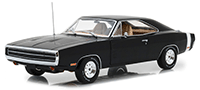 Show product details for Greenlight - Artisan Supernatural (TV Series 2005) | Dodge Charger Hard Top (1970, 1/18 scale diecast model car, Black) 19046