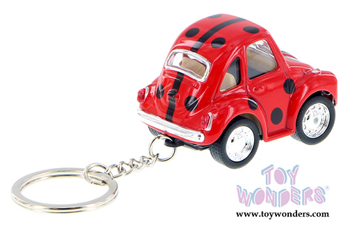 Kinsmart - Little Beetle Ladybug Key Chain (2", Scale diecast model car, Asstd.) 2001DBGK