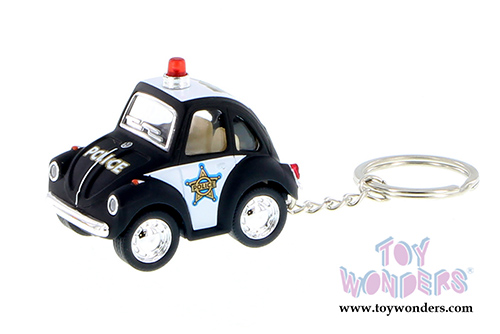 Kinsmart - Little Beetle Police/Fire Fighter Key Chain (2", Scale diecast model car, Asstd.) 2001DPRK
