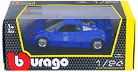 Show product details for BBurago - Bugatti EB110 Hard Top (1/24 scale diecast model car, Blue) 22025BU