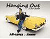 Show product details for American Diorama Figurine - Hanging Out James Figure (1/18  scale, black with blue) 23853