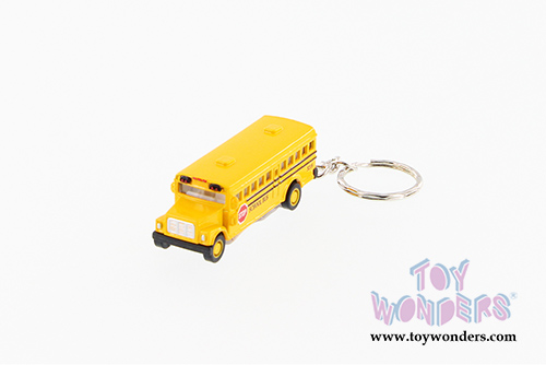 Kinsmart - School Bus Key chain (2.5", Yellow) 2523DK