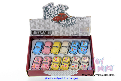 Kinsmart - Volkswagen Classical  Beetle Key Chain (1967, 1/64 Scale diecast model car, Asstd.) 2543DFK/2K