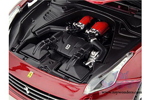 BBurago Ferrari Race & Play - Ferrari California T Open Top (1/24 scale diecast model car, Burgundy) 26011R