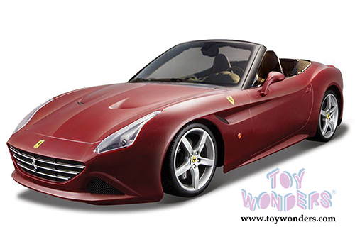 BBurago Ferrari Race & Play - Ferrari California T Open Top (1/24 scale diecast model car, Burgundy) 26011R