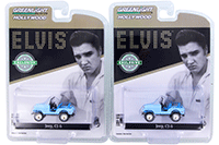 Show product details for Greenlight - Elvis Presley Jeep® CJ-5 (1/64 scale diecast model car, Sierra Blue) 29955/48