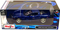 Show product details for Maisto - Chevrolet Corvette Coupe C6 (2005, 1/18 scale diecast model car, Metallic Blue) 31117