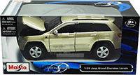 Show product details for Maisto - Jeep Grand Cherokee Laredo SUV (1/24 scale diecast model car, Gold) 31205
