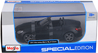 Show product details for Maisto - Mercedes-Benz SLK Convertible (2011, 1/24 scale diecast model car, Matte Black) 31206MK