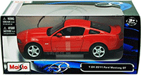 Show product details for Maisto - Ford Mustang GT Hard Top (2011, 1/24 scale diecast model car, Red) 31209R