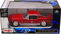 Show product details for  Maisto - Ford Mustang GT-500 Hard Top (1967, 1/24 scale diecast model car, Red) 31260R