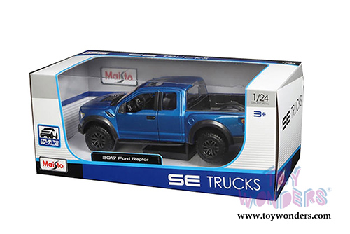 Maisto - Special Edition Trucks | Ford Raptor Pick Up Truck (2017, 1/24 scale diecast model car, Blue) 31266BU