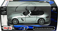 Show product details for Maisto - Mercedes-Benz SLS AMG Roadster Convertible (1/24 scale diecast model car, Silver) 31272SV