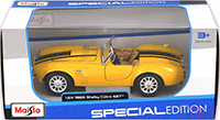 Show product details for Maisto - Shelby Cobra 427 Convertible (1965, 1/24 scale diecast model car, Yellow) 31276YL