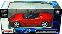 Show product details for Maisto - Chevrolet Corvette Stingray Convertible (2014, 1/24 scale diecast model car, Red) 31501R