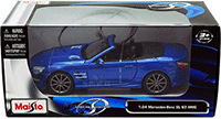 Show product details for Maisto - Mercedes-Benz SL 63 AMG Convertible (1/24 scale diecast model car, Blue) 31503BU