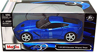 Show product details for Maisto - Chevrolet Corvette Stingray Coupe Hard Top (2014, 1/24 scale diecast model car, Blue) 31505BU