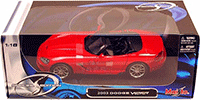 Maisto - Dodge Viper SRT -10 Convertible (2003, 1/18 scale diecast model car, Red) 31632