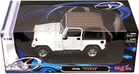 Show product details for Maisto - Jeep Wrangler Sahara (1/18 scale diecast model car, White) 31662