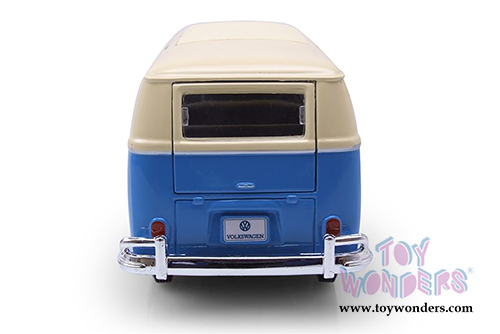 Maisto - Volkswagen Van "Samba" Bus (1/25 scale diecast model car, Blue) 31956BU