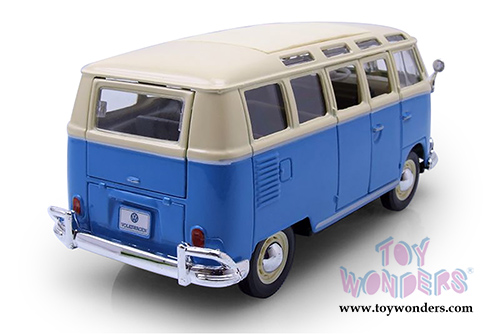 Maisto - Volkswagen Van "Samba" Bus (1/25 scale diecast model car, Blue) 31956BU