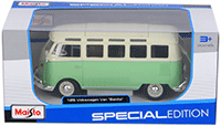 Show product details for  Maisto - Special Edition |  Volkswagen Van "Samba" (1/25 scale diecast model car, Green) 31956GN