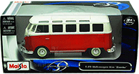 Maisto - Volkswagen Van "Samba" Bus (1/25 scale diecast model car, Red) 31956