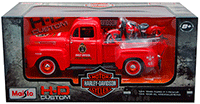 Show product details for Maisto HD - Ford F-1 Pickup Harley-Davidson /El Knucklehead Motorcycle (1948/1936, 1/24 scale diecast model car, Red) 32191R
