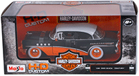 Show product details for Maisto HD Custom - Buick® Century™ Hard Top (1955, 1/26 scale diecast model car, Black/Orange) 32197BK