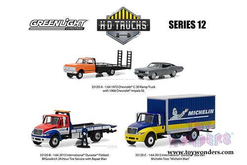 Greenlight - Heavy Duty Trucks Series 12 (1/64 scale diecast model car, Asstd.) 33120/48