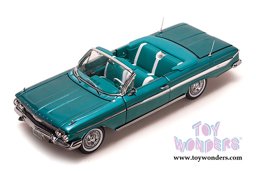 Sun Star USA - Chevy Impala Convertible (1961, 1/18 scale diecast model car, Twilight Turquoise) 3407