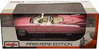 Show product details for Maisto Premiere - Cadillac Eldorado Biarritz Convertible (1959, 1/18 scale diecast model car, Pink) 36813PK
