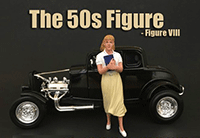 Show product details for American Diorama Figurine - 50's Style Figure VIII (1/18  scale, White/Beige) 38158