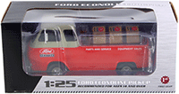 Show product details for First Gear - Ford Tractor Parts and Service Ford Econoline Pick-Up with Three Boxes (1960, 1/25 scale diecast model car, Cream/Red) 40-0396