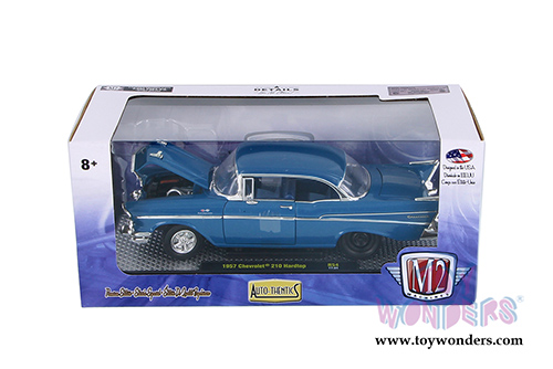 Castline M2 Machines Auto-Thentics | Chevrolet 210 Hard Top (1957, 1/24 scale diecast model car, Harbor Blue) 40300/54A