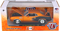 Castline M2 Machines Auto-Thentics | Plymouth Hemi Cuda Hard Top (1971, 1/24 scale diecast model car, Orange) 40300/54B