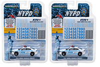 Show product details for Greenlight Hot Pursuit - Dodge Charger New York City Police Dept (NYPD) (2017, 1/64 scale diecast model car, White) 42821/48