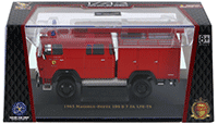 Show product details for Lucky Road Signature - Magirus-Deutz 100 D 7 FA LF8-TS Fire Engine (1965, 1/43 scale diecast model car, Red) 43017R