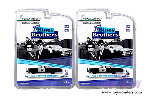 Greenlight Hollywood - Jake and Elwood's Bluesmobile Dodge Monaco Chicago Police Department (1974, 1/64 scale diecast model car, Black/White) 44710C/48
